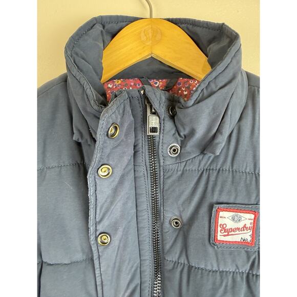Superdry Blue Padded Gilet Women’s Size S Full Zip Casual Outdoor Vest - Picture 5 of 13